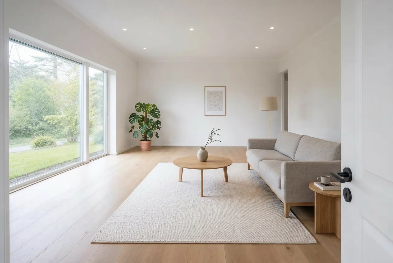 After AI staging — furnished room